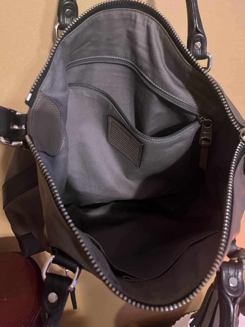 Coach Legacy Rory Two-Tone grey and Black Satchel - Picture 8 of 16